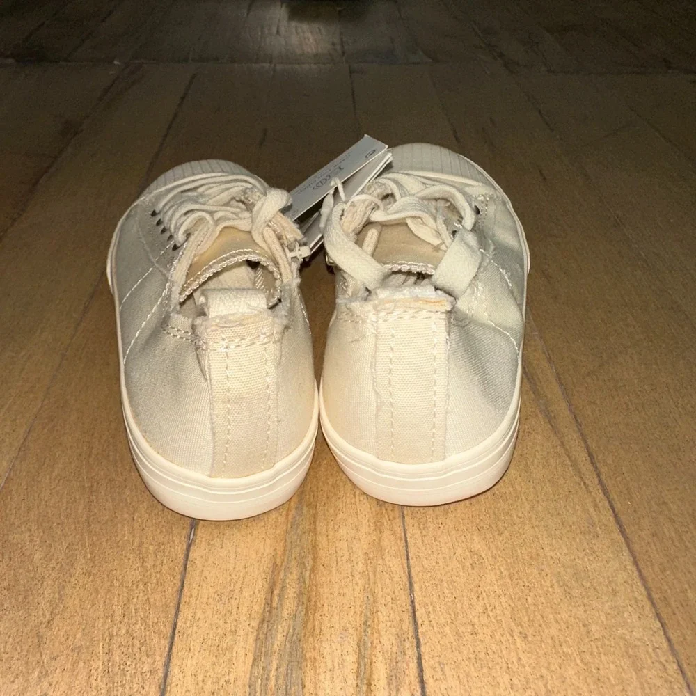 Zara Sneakers Toddler Size 9.5 Off White Low Top Side Zipper‎ Comfort Lace Up